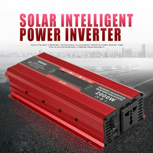 Convertitore di alimentazione per auto Convertitore DC 12V a AC 220V LCD 2000W Display LED trasformatore