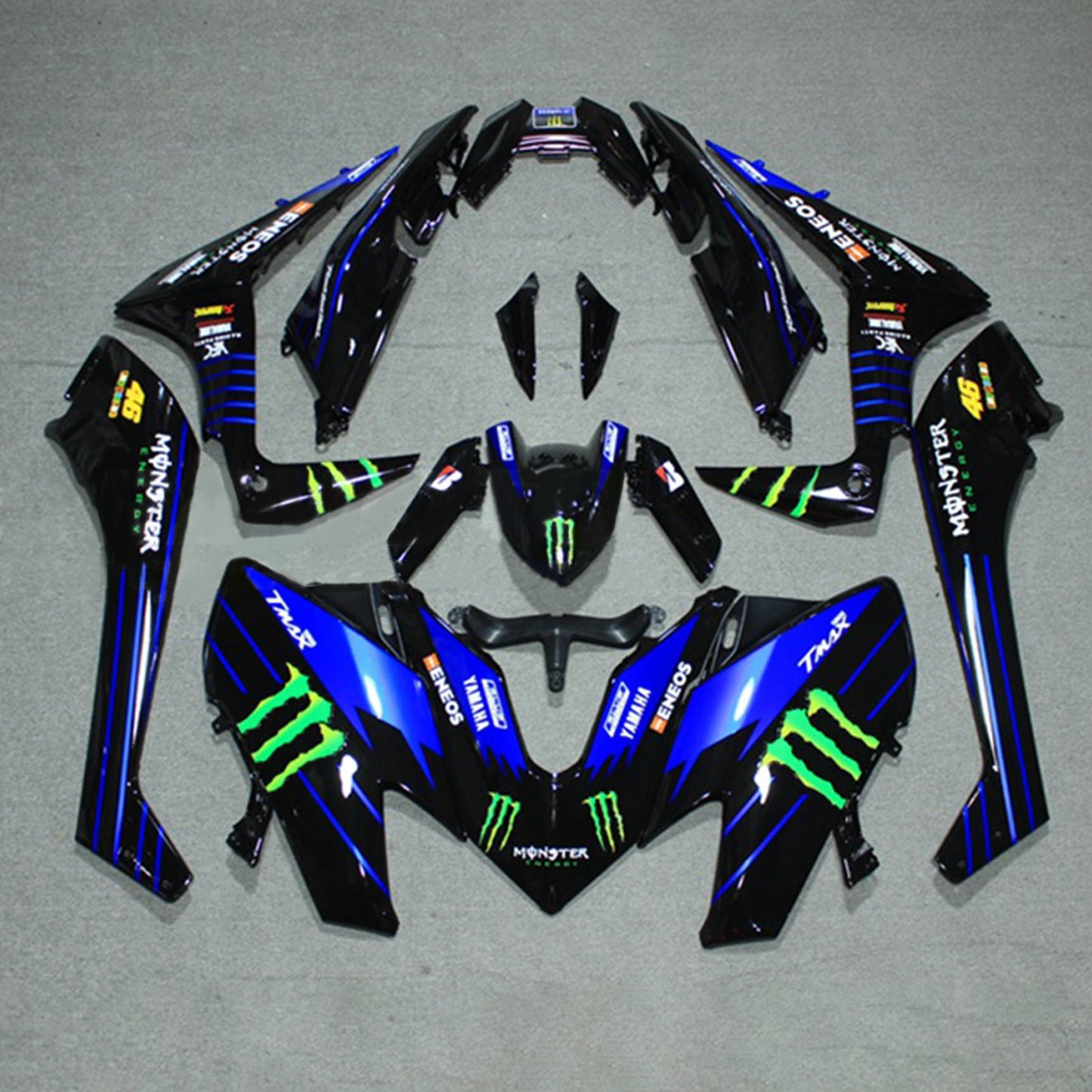 Amotopart Kit Carena Carrozzeria ABS per Yamaha T-Max TMAX530 2017-2018