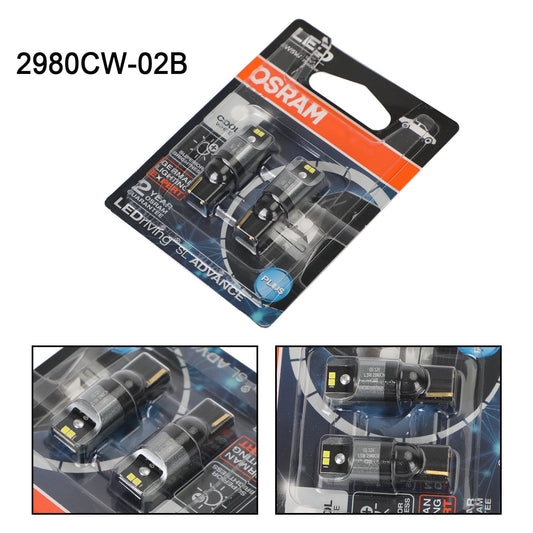 2x per lampadine ausiliarie per auto OSRAM 2980CW LED W5W 12V1.5W W2.1x9.5d generico