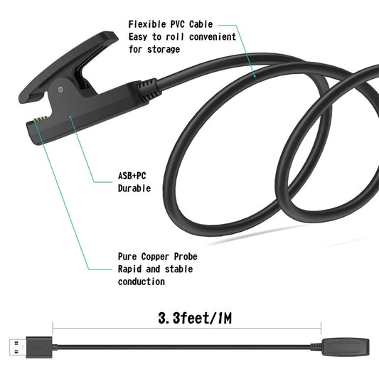 Caricabatterie Cavo dati di ricarica USB per Garmin Watch Approach G10/S20/Vivomove HR
