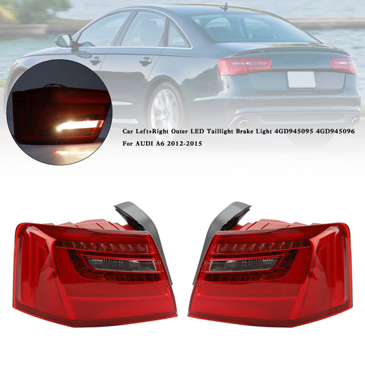 AUDI A6 2012-2015 Auto L+R Esterno LED Fanale posteriore Luce freno 4GD945095 4GD945096