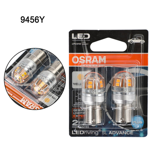 2x per lampadine ausiliarie per auto OSRAM 9456Y LED PY21W 12V2.5W BAU15s generiche