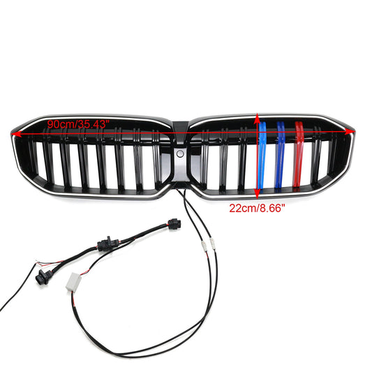 BMW Serie 3 G20 G28 2023-2024 M Maglia della griglia del rene anteriore nero lucido