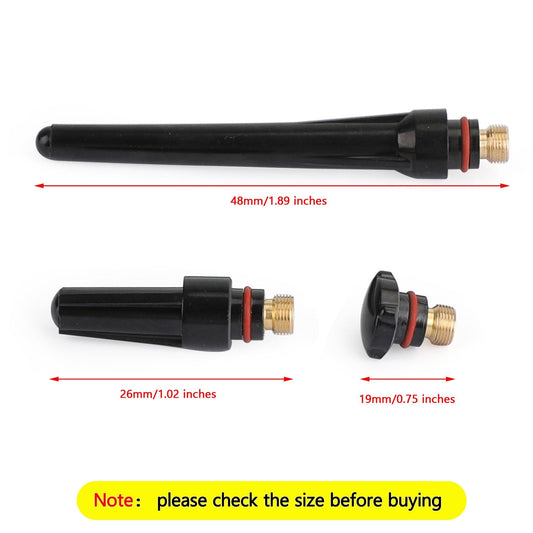 Cappucci posteriori per torcia per saldatura TIG WP17 WP26 WP18 lunga media corta 2x 7,8,9