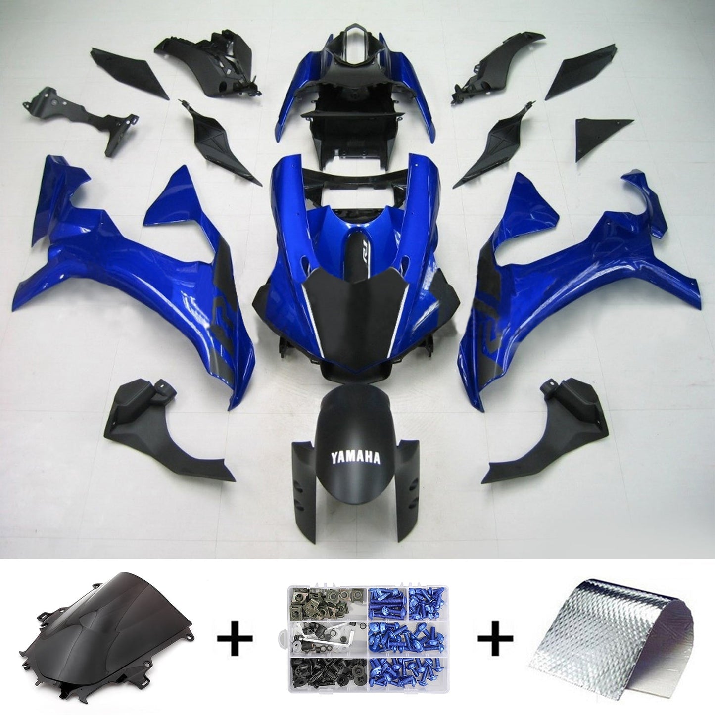 Amotopart Yamaha 2015-2019 YZF 1000 R1 Blue Fearing Kit