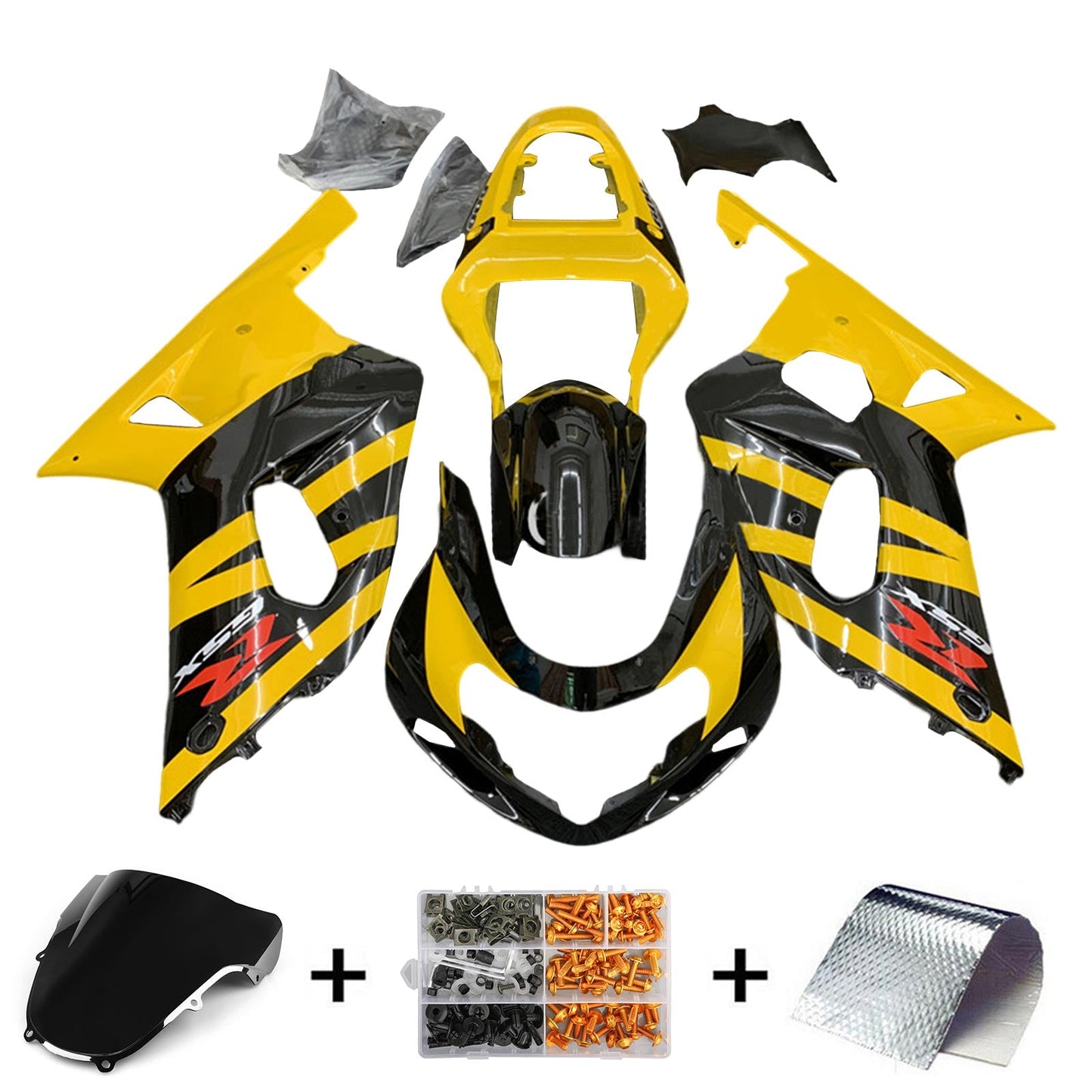 Amotopart Suzuki GSXR600 GSXR750 2001-2003 K1 Kit carena Carrozzeria Plastica ABS