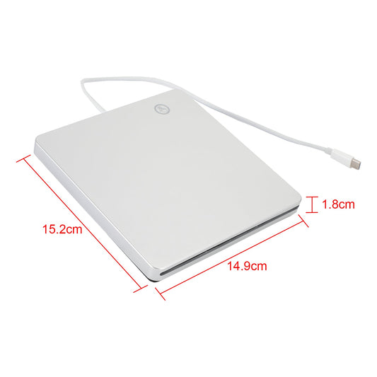 Lettore lettore combinato BD per unità esterna tipo C Con pulsanti a sfioramento Masterizzatore DVD per unità portatile adatto per Mac OS Win10 Win11