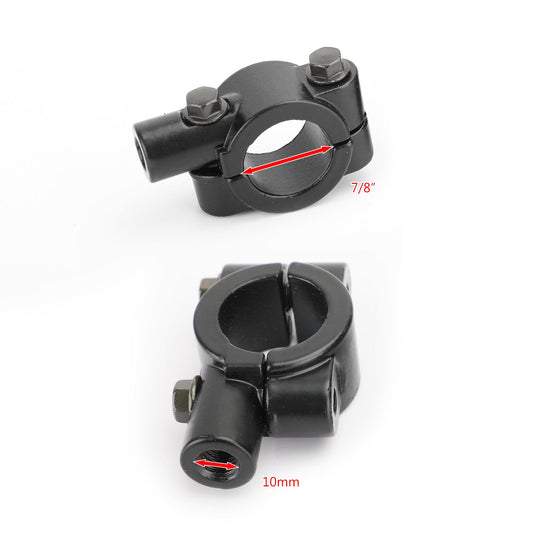 7/8 Staffa di montaggio con morsetto adattatore per specchietto manubrio moto 8mm CW Alluminio Generico