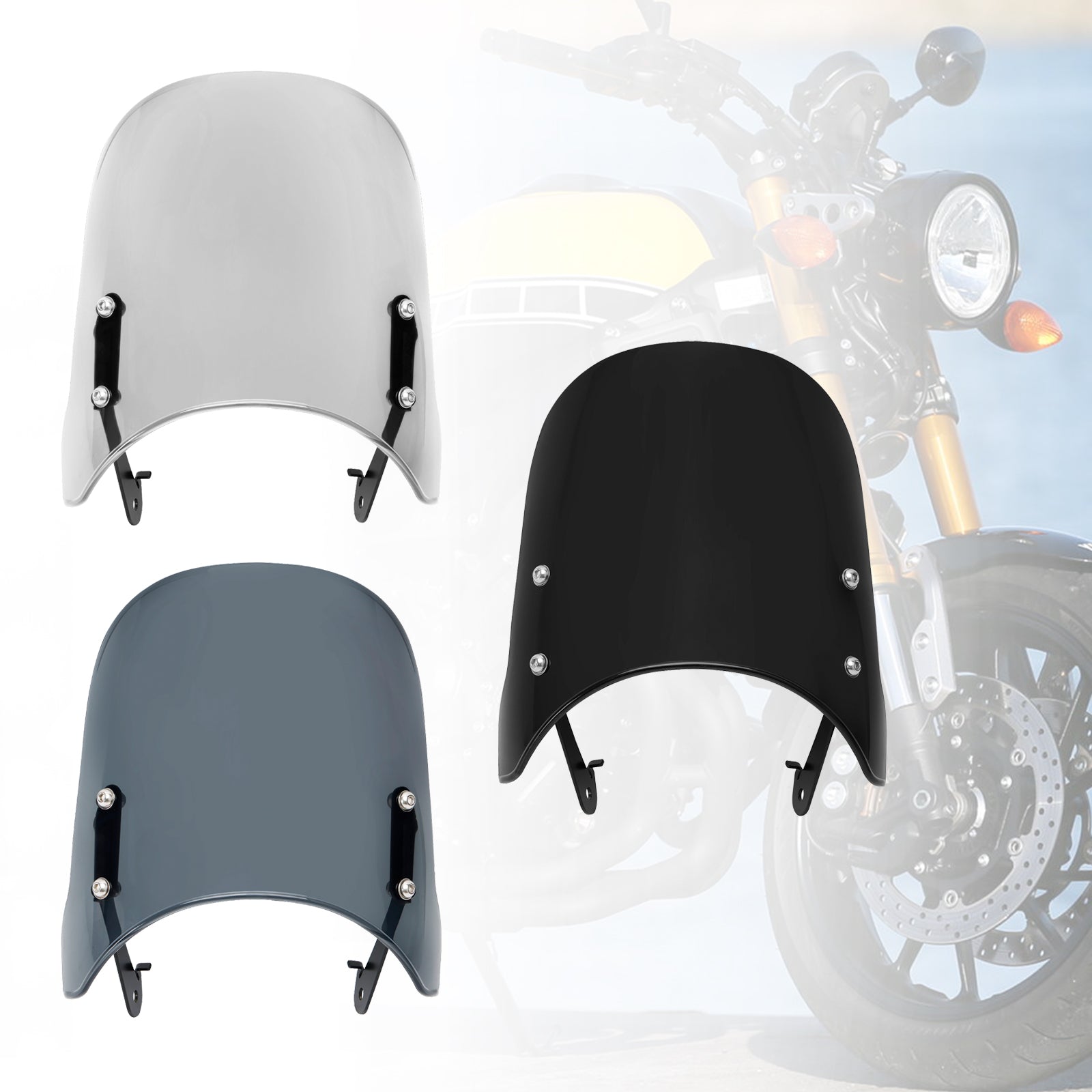 RUNNOS Parabrezza Moto per B&MW C400X C 400X 2019 2020 2021 2022 C 400X Moto Parabrezza Parabrezza Deflettore Protezione Schermo del Vento (Colore : Grigio Scuro
