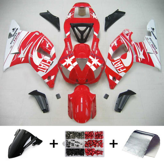 Amotopart Yamaha 1998-1999 YZF 1000 R1 rosso con bianco