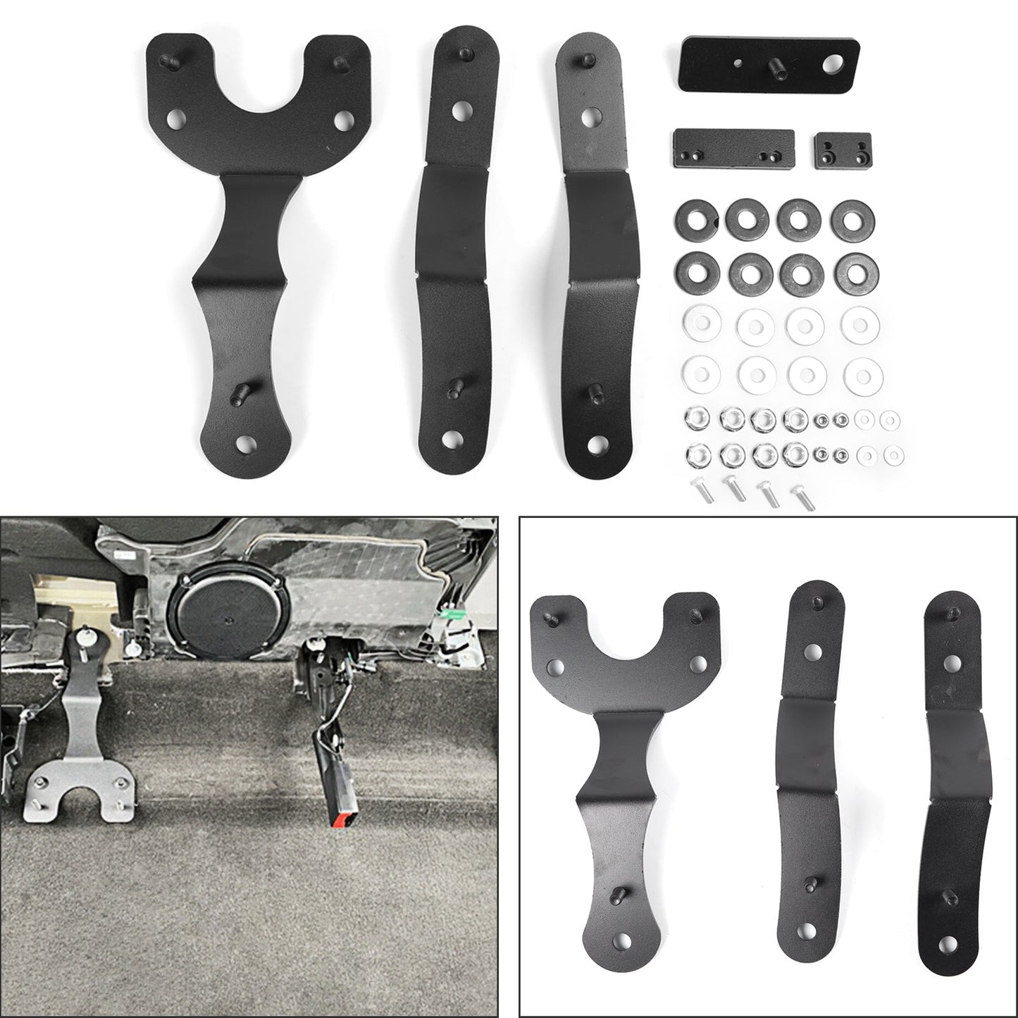 Il kit di reclinazione del sedile posteriore con regolazione nera è adatto per Ford F150 2015-2023 generico