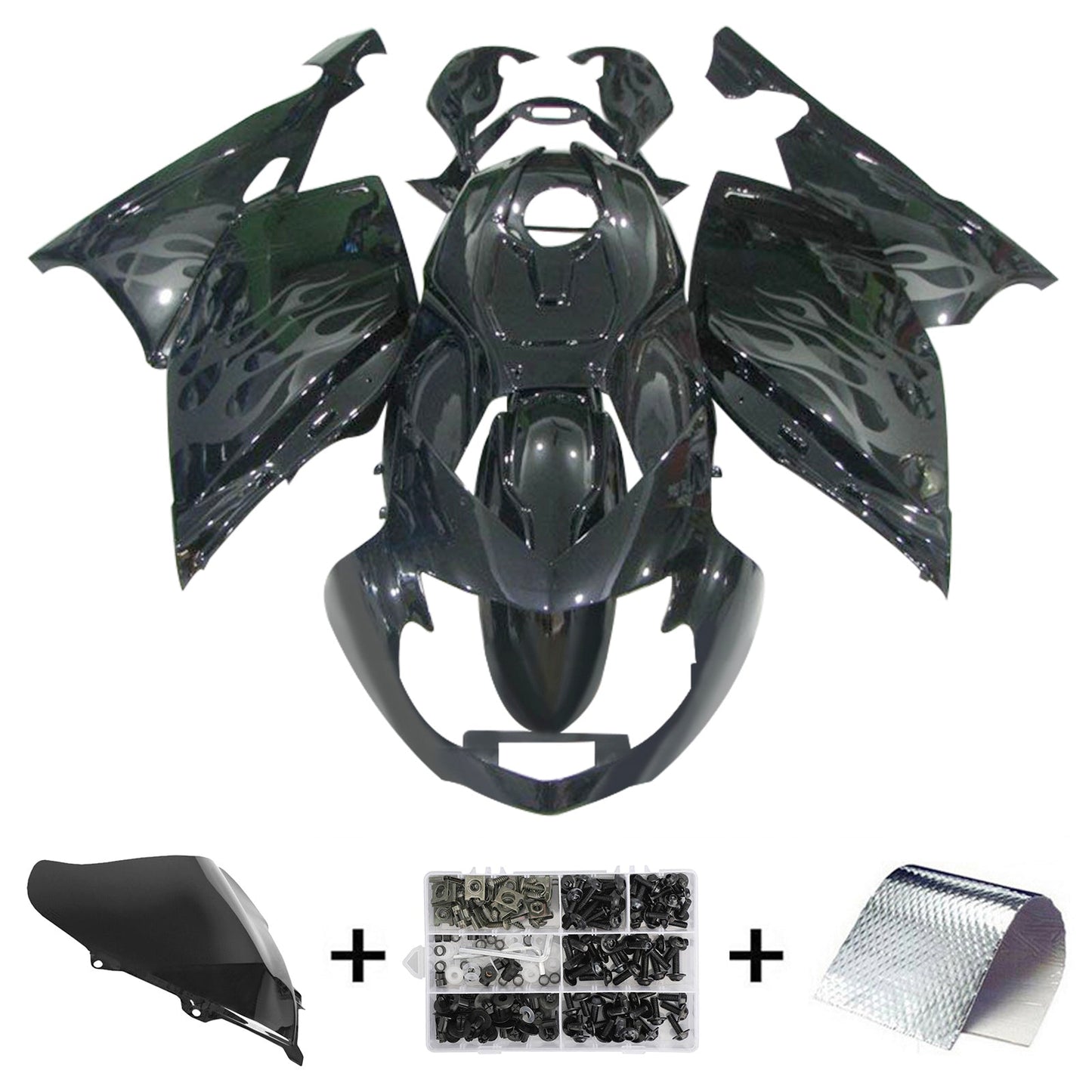 Amotopart Kit carena BMW K1200S 2005-2010 Carrozzeria Plastica ABS