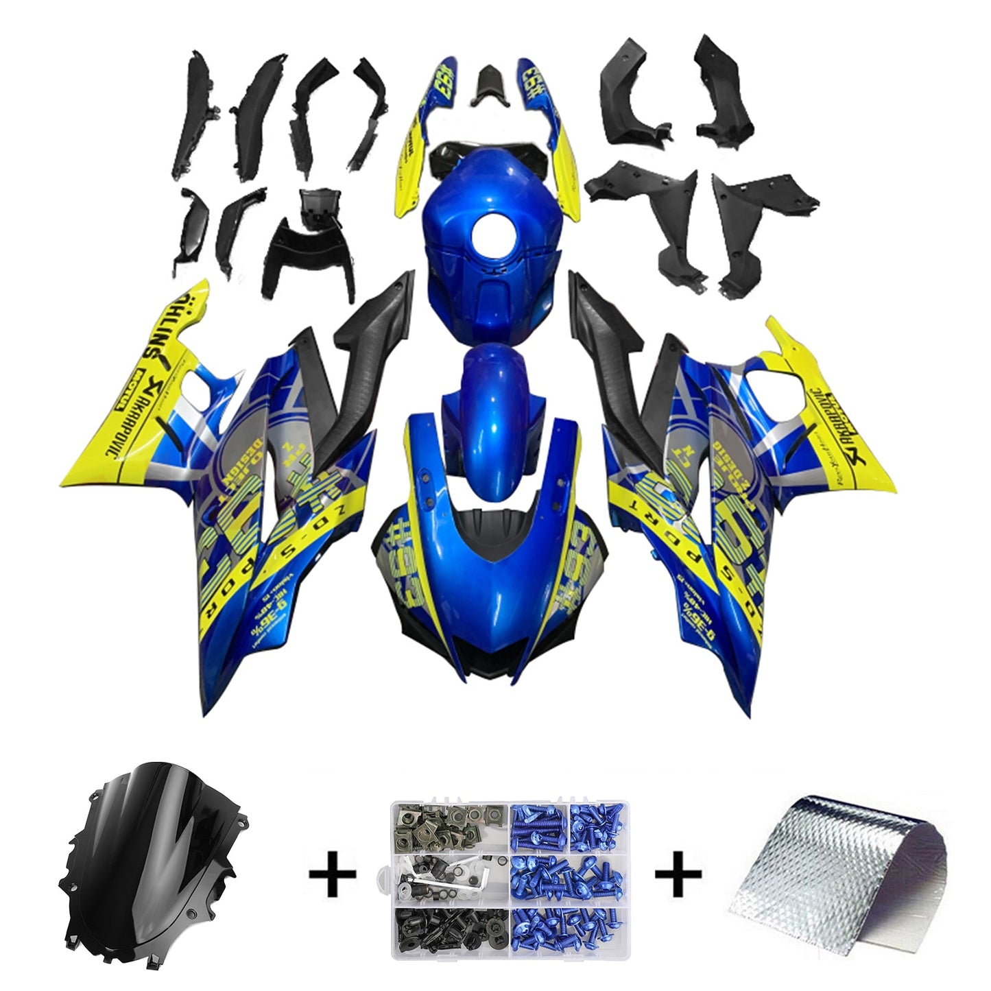2022-2023 Yamaha YZF-R3 R25 Kit carenatura iniezione Carrozzeria Plastica ABS