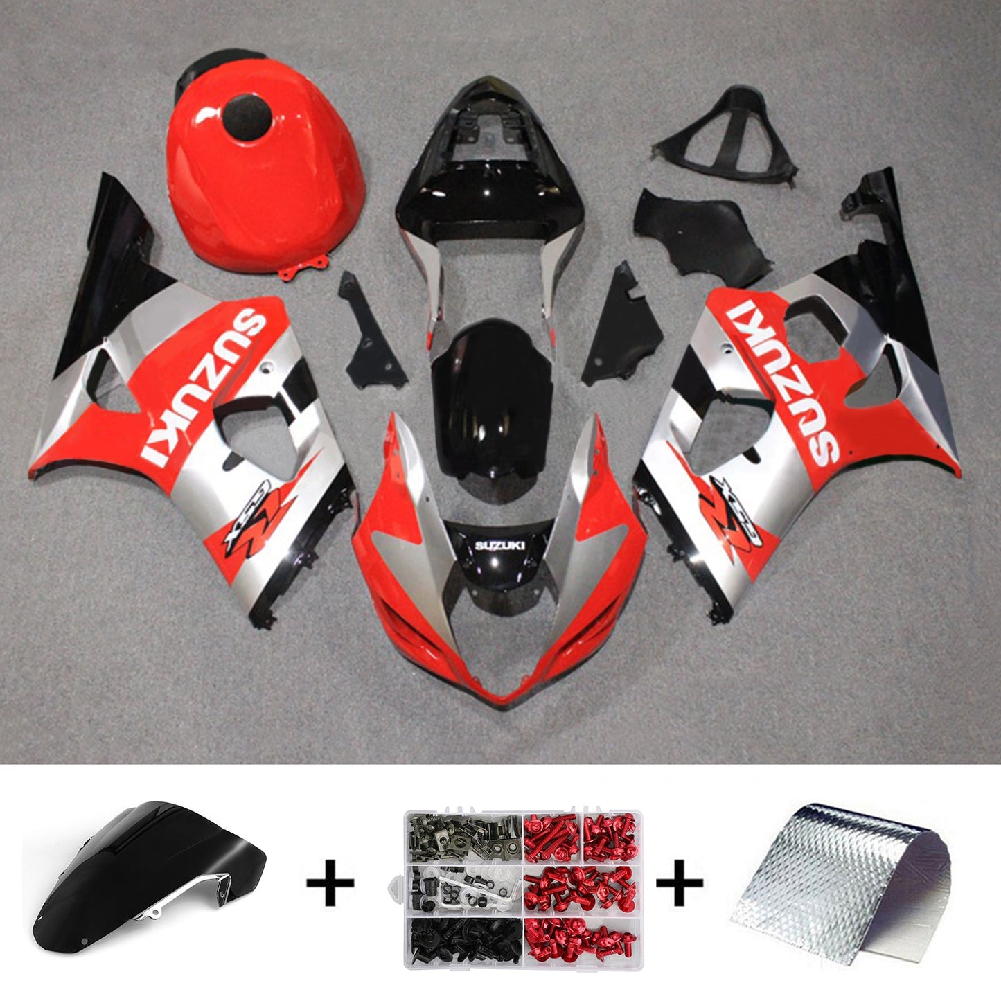 Amotopart Suzuki GSXR1000 2003-2004 K3 Kit carena Carrozzeria Plastica ABS