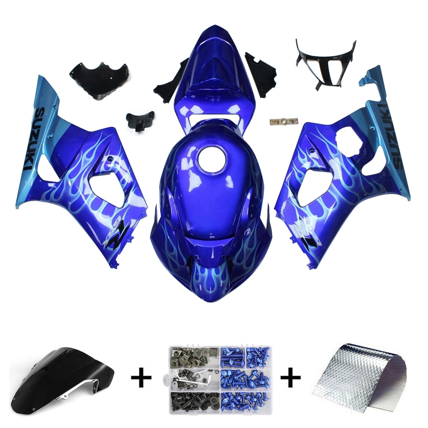 2003-2004 Suzuki GSXR1000 K3 Kit carenatura iniezione Carrozzeria Plastica ABS