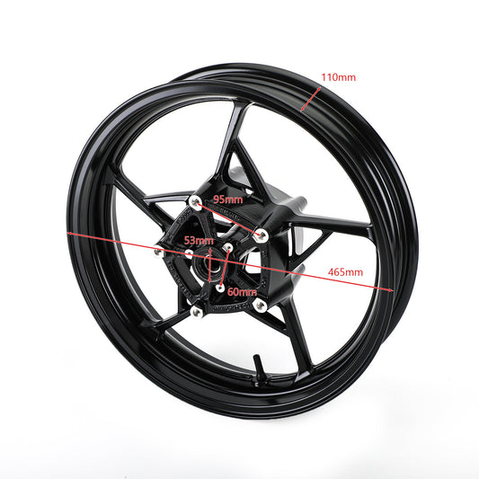 Cerchio Ruota Anteriore nero Completo Per Kawasaki Z 650 / Ninja 650 / Z 900 2017-2020