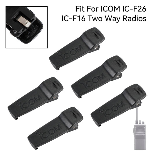 1X/5X Walkie Talkie Comunicatore radio bidirezionale Clip da cintura adatta per IC-F26 IC-F16