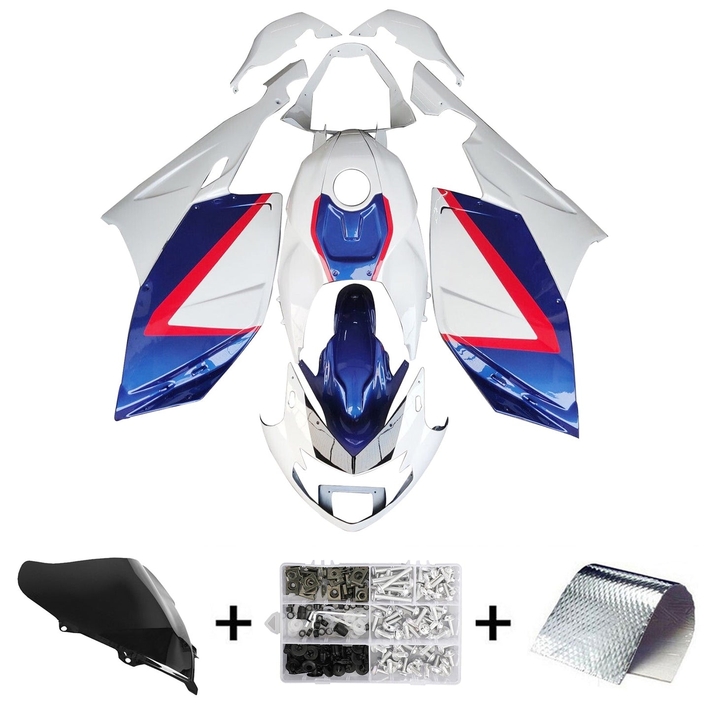 Amotopart Kit carena BMW K1200S 2005-2010 Carrozzeria Plastica ABS