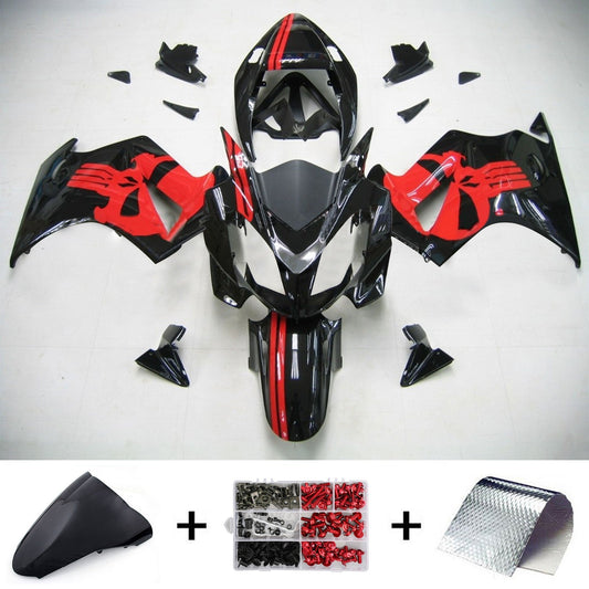 Amotopart 2002-2012 Honda VFR800 Kit Black & Red Fearing