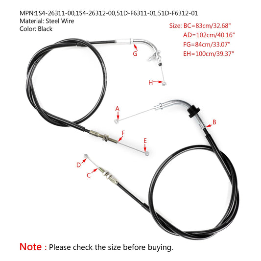 Cavo acceleratore moto per 1S4-26311-00 Yamaha YBR125 YBR125ED 2010-2014 Generico