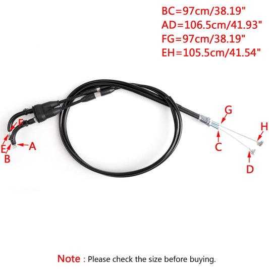 54012-0184 Filo cavo acceleratore nero per Kawasaki KL650 KLR650 2008-2017 Generico