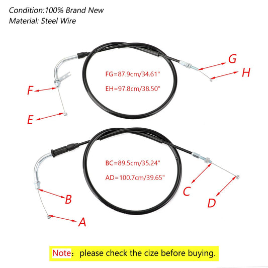 Cavo acceleratore moto nero 58300-48HA0 per Suzuki GW250 Inazuma 2014-2017 generico