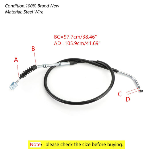 Moto Cavo Frizione Filo di Acciaio 58200-48HC0 per Suzuki GW250 Inazuma 2014-17 Generico