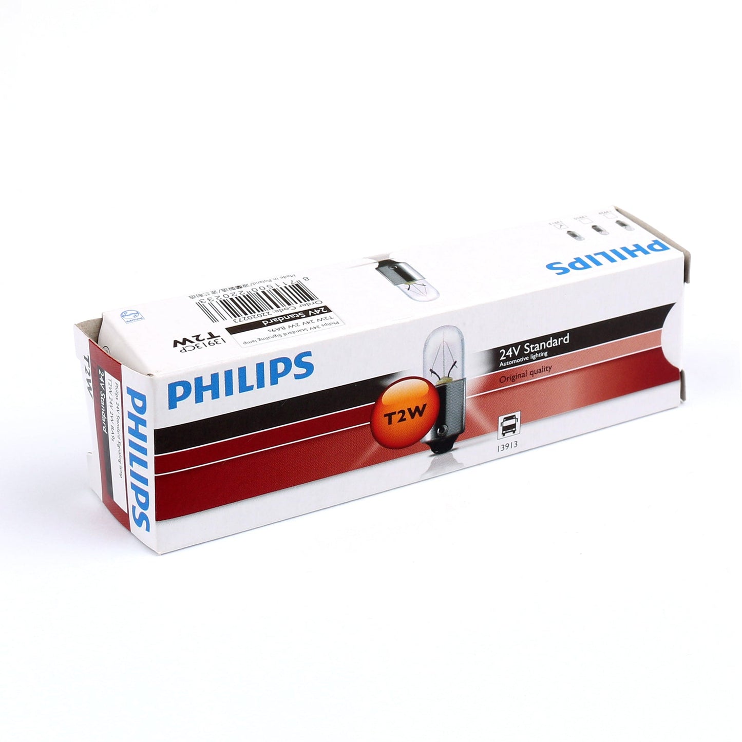 10pcs PHILIPS 13913 24V2W T2W BA9s 3200K lampadine di segnalazione standard generiche