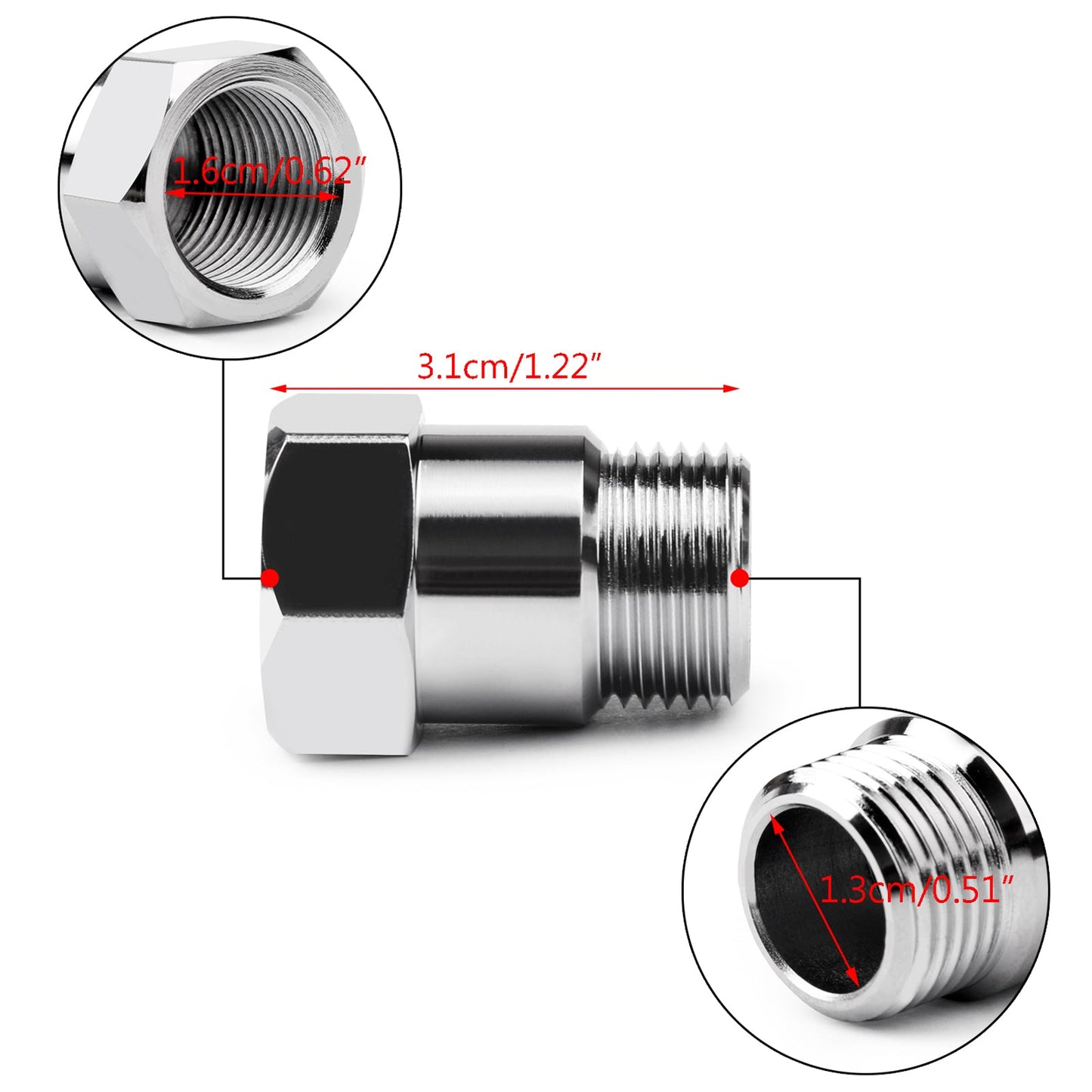 4x Universal M18X1.5 O2 Sensore di ossigeno Prolunga tubo adattatore prolunga distanziale