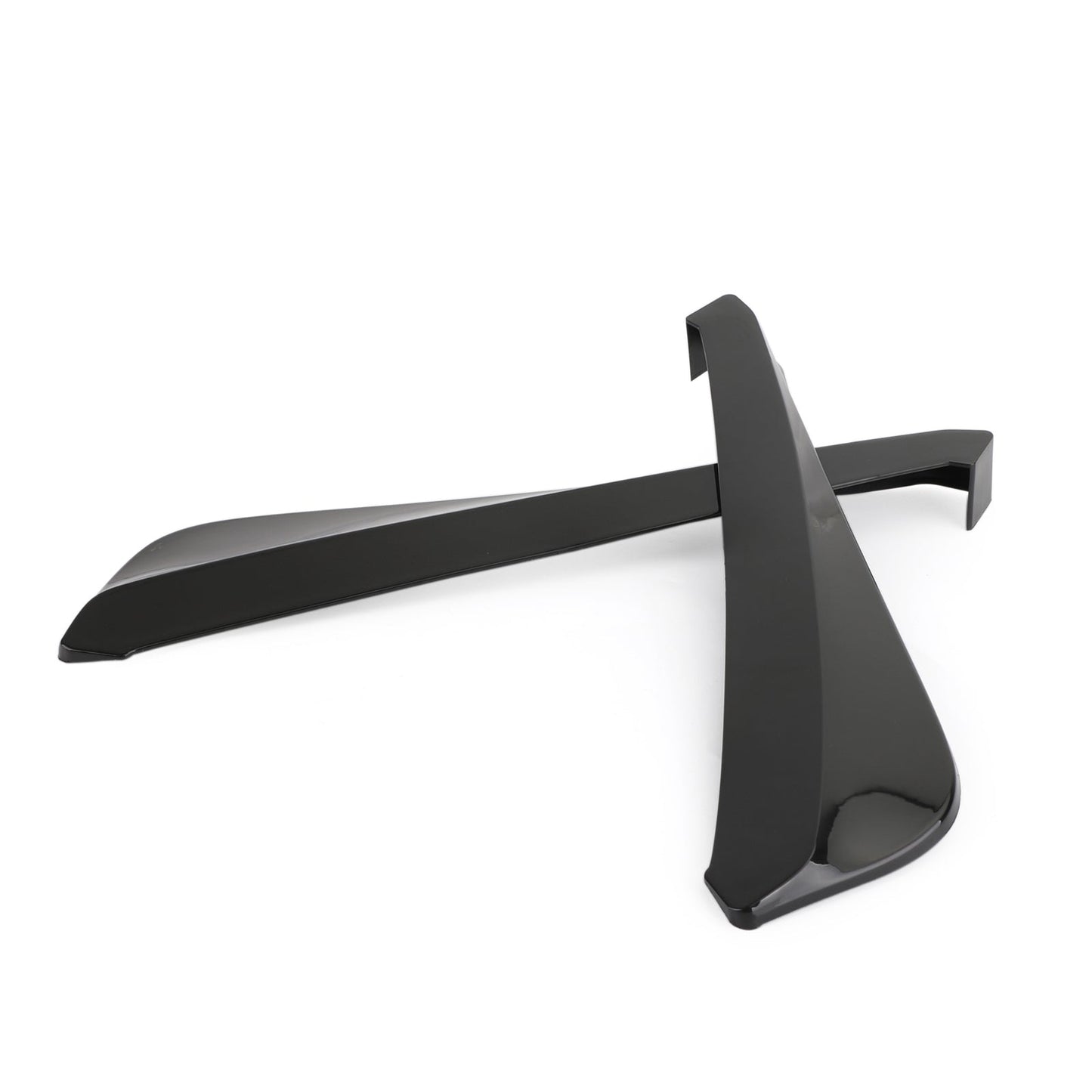 19" Car Rear Bumper Fin Canard Splitter Diffusore Valence Spoiler Lip Gloss Nero Generico