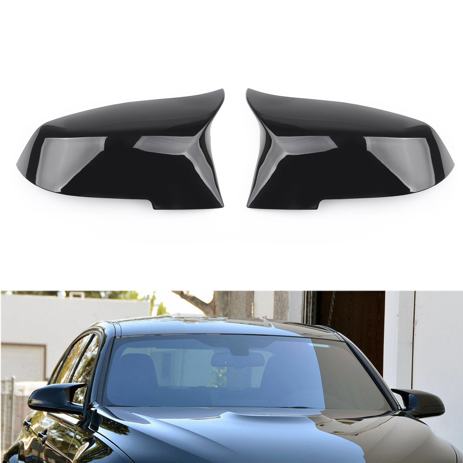 thumbnail image 2 of Driver Side Mirror Cover Cap For BMW F22 F30 F31 F32 F33 F34 – 2012-2021 Gloss Black 2 of 5