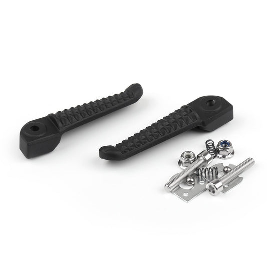 Poggiapiedi posteriori neri Pedane passeggero in alluminio per Yamaha R1 R6 99-12 R6S Generico