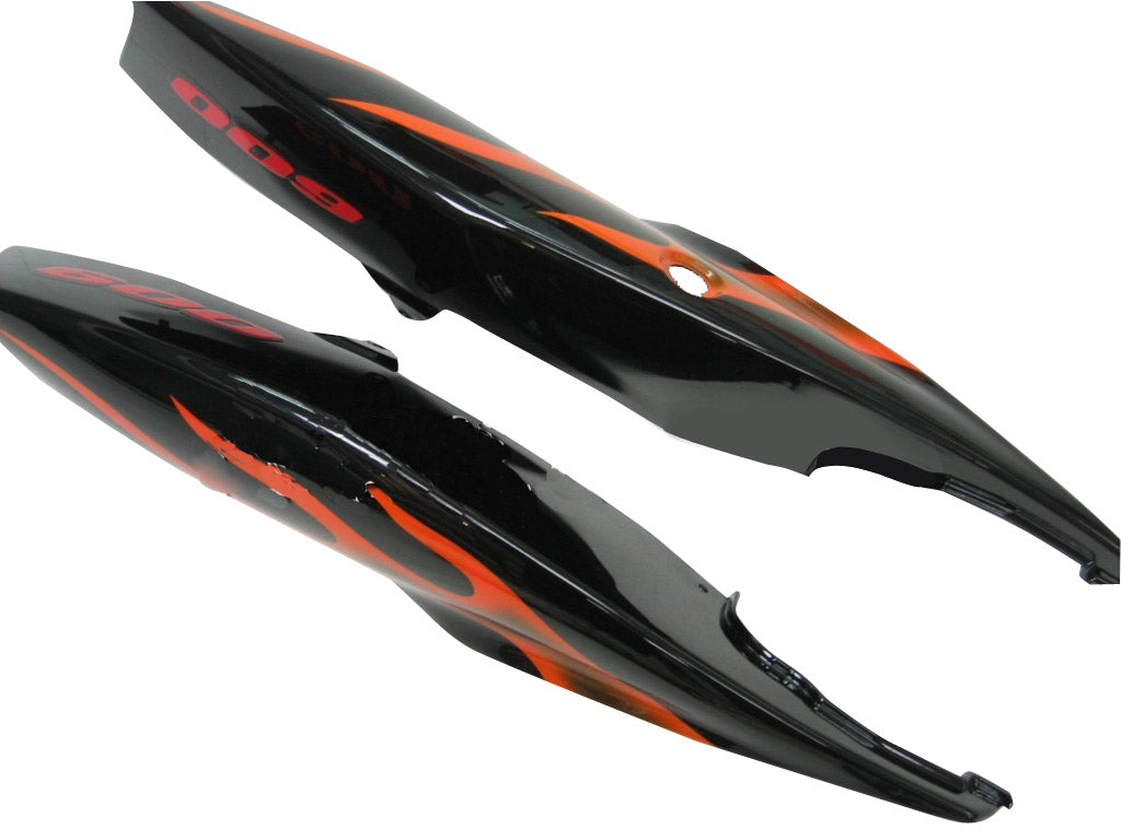 Carene 2006-2007 Suzuki GSXR 600 750 Black & Orange Gold Flame Racing Generico