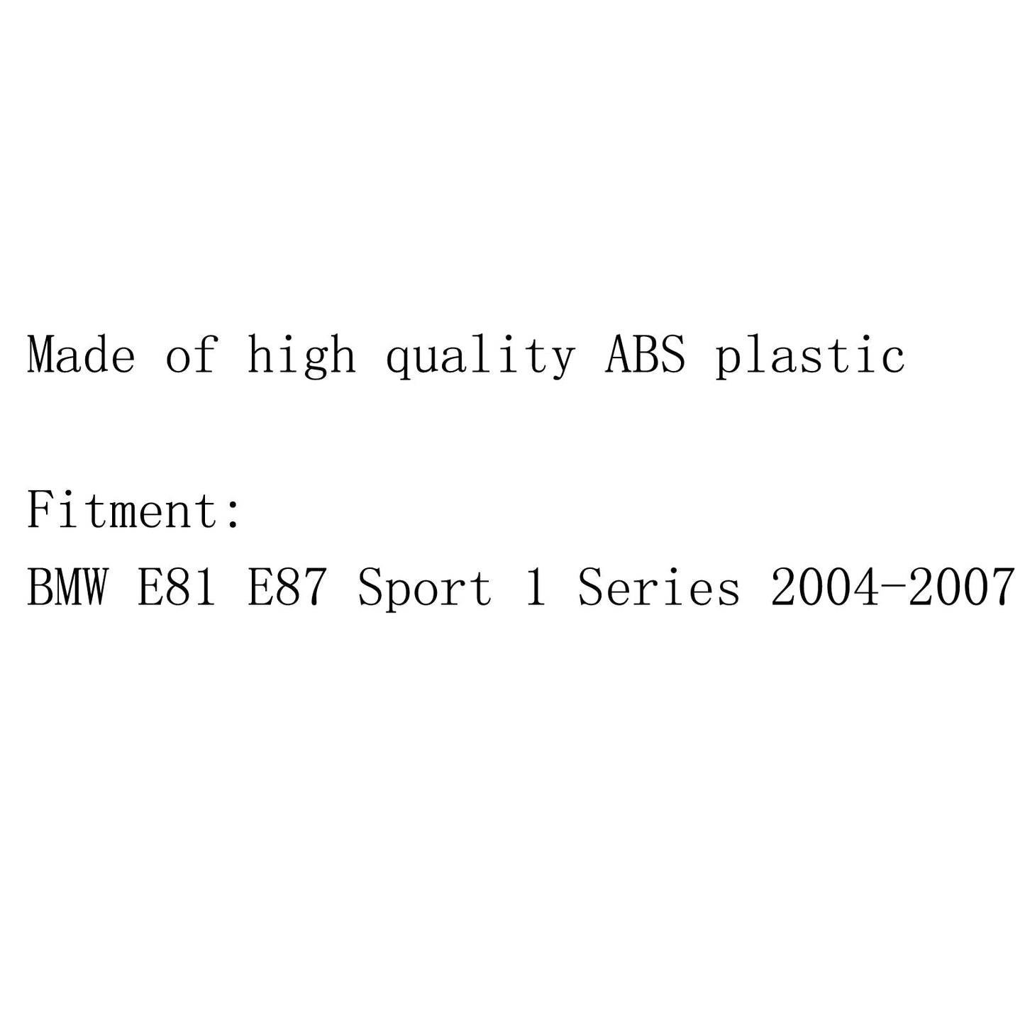 Rene Griglia Griglia Nero Opaco Per BMW E81 E87 Sport 1 Serie (2004-2007) Generico
