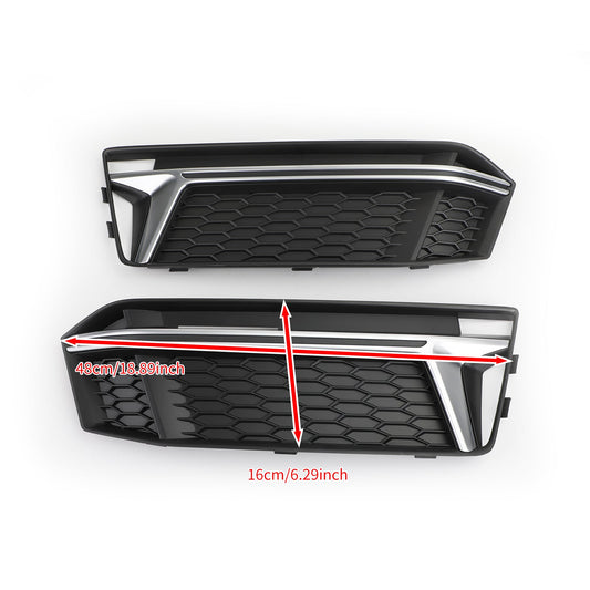 1 paio di fendinebbia griglia griglia cornice cromata per AUDI S4 S-Line B9 2016-2018 generico
