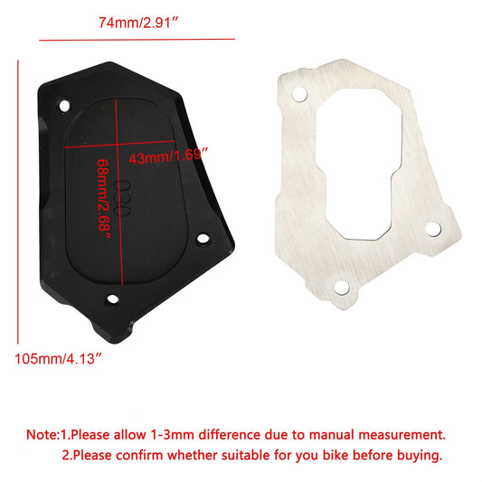 Piastra di ingrandimento cavalletto laterale CNC per BMW R1200GS ADV LC 14-16 generico