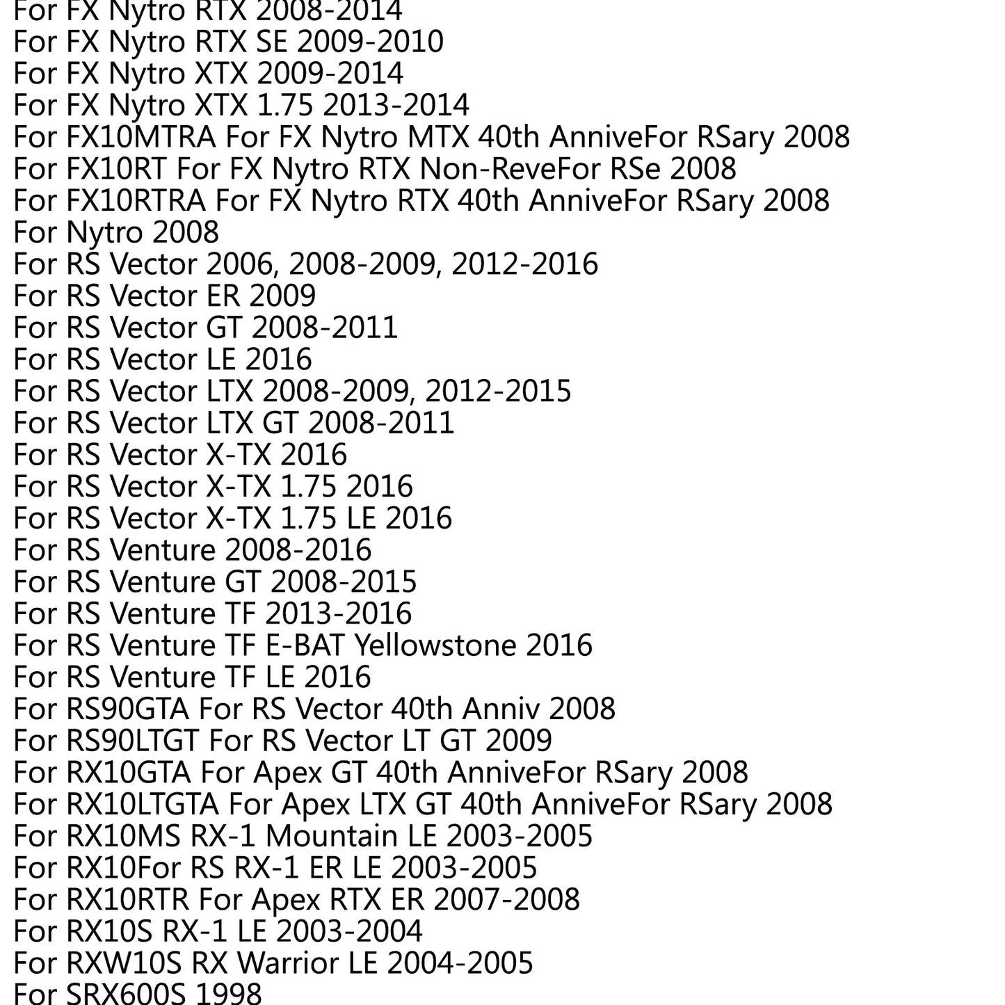 Cinghia di Trasmissione XTX5033 Per Yamaha Apex GT LTX FX Nytro MTX RS Vector VMAX 700 Generico