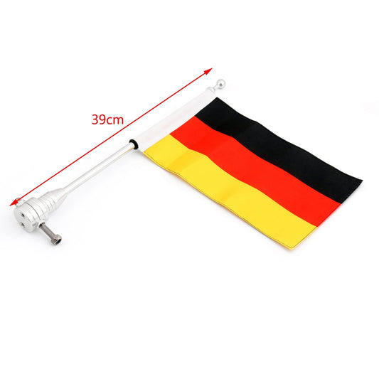Portapacchi Vertical Flag Pole & Germany Flag Per Harley Softail Iron 883 Generico