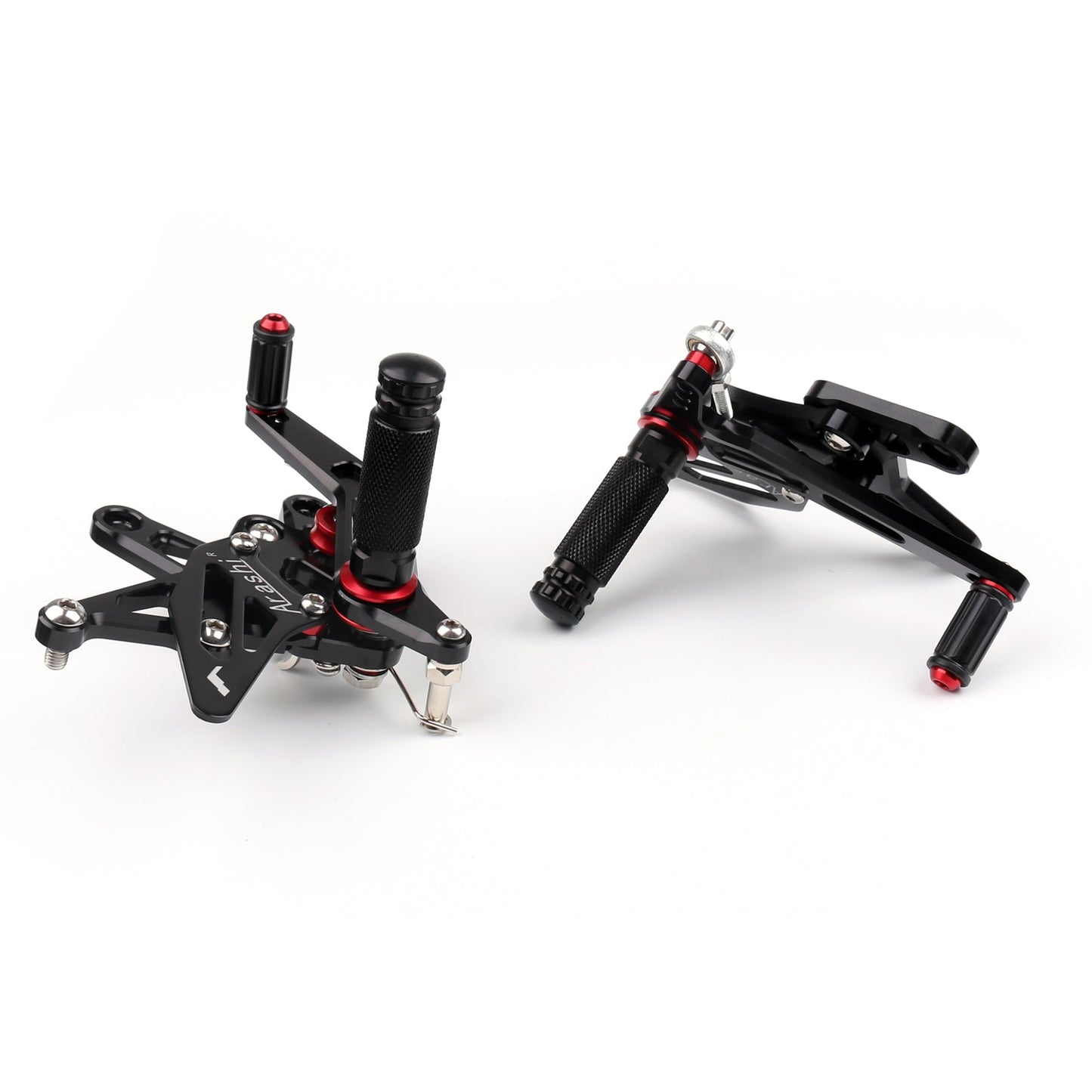 Pedane arretrate Pedane pedane Per Kawasaki ZX6R ZX 6R 2007-2008 Nero Generico