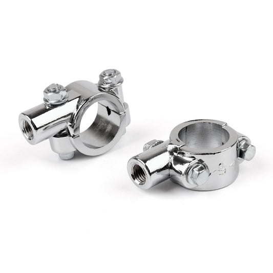 Motorcycle Bike 1 HandleBar 1MM Thread Mirror Mount Holder Clamp Adaptor