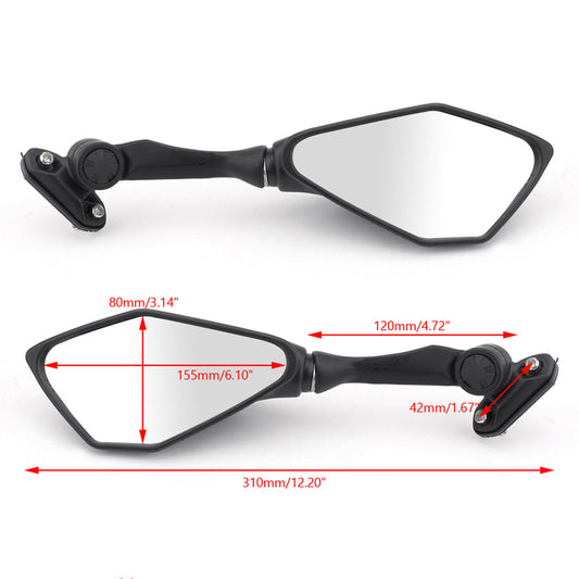 Specchi retrovisori moto per Kawasaki Ninja ZX6R 636 13-15 300 EX300 13-17 Generico