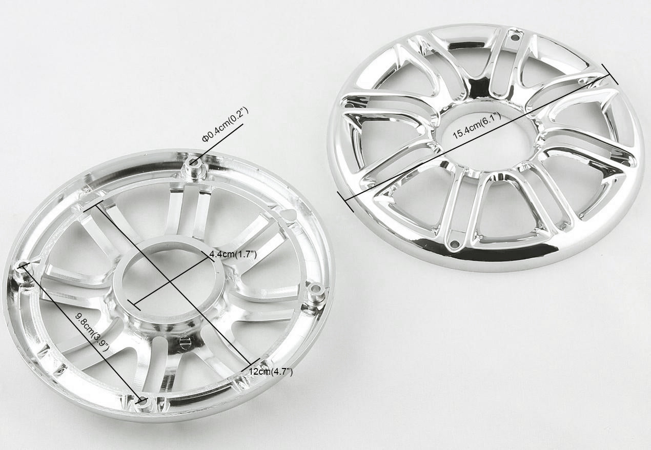 2x griglia di copertura dell'altoparlante 6 3D rotonda posteriore anteriore per Harley Davidson Touring Glide generico