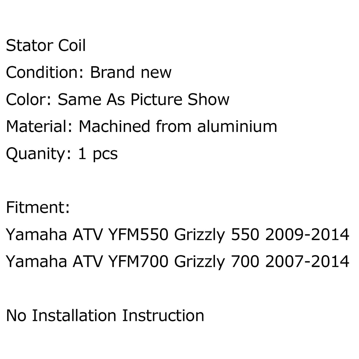 Generatore statore adatto per Yamaha YFM GRIZZLY 550/700 07-21 KODIAK 700 2019-2021 Generico