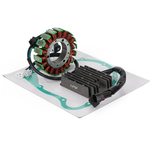 Statore bobina magnete + regolatore di tensione + gruppo guarnizione per Suzuki VL 1500 Intruder, Boulevard C90 2005 - 2009 generico