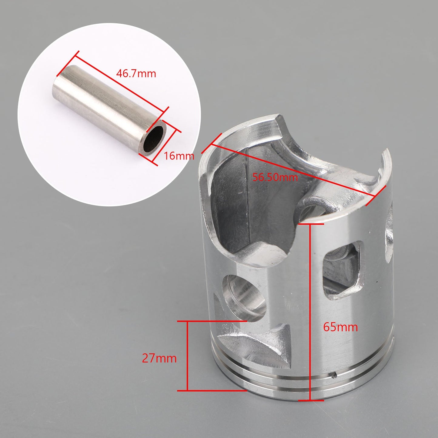 Piston Pin Ring Set STD / +.25 / +.50 Alesaggio Misura per Yamaha DT125 MX 1986-1991 DT 125 E/F/G/H 1978-1981 Generico