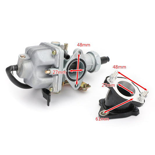 Carburatore e collettore di aspirazione per Honda ATC185S ATC200ES ATC200E ATC200M Generico