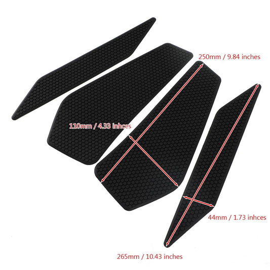 4 cuscinetti laterali per manopole di trazione serbatoio adatti per Kawasaki EX400 Ninja 400 2018-2020 generico