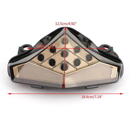 Indicatori di direzione fanali posteriori a LED integrati per Kawasaki ER-6 N/F (12-2016) 2 colori generici