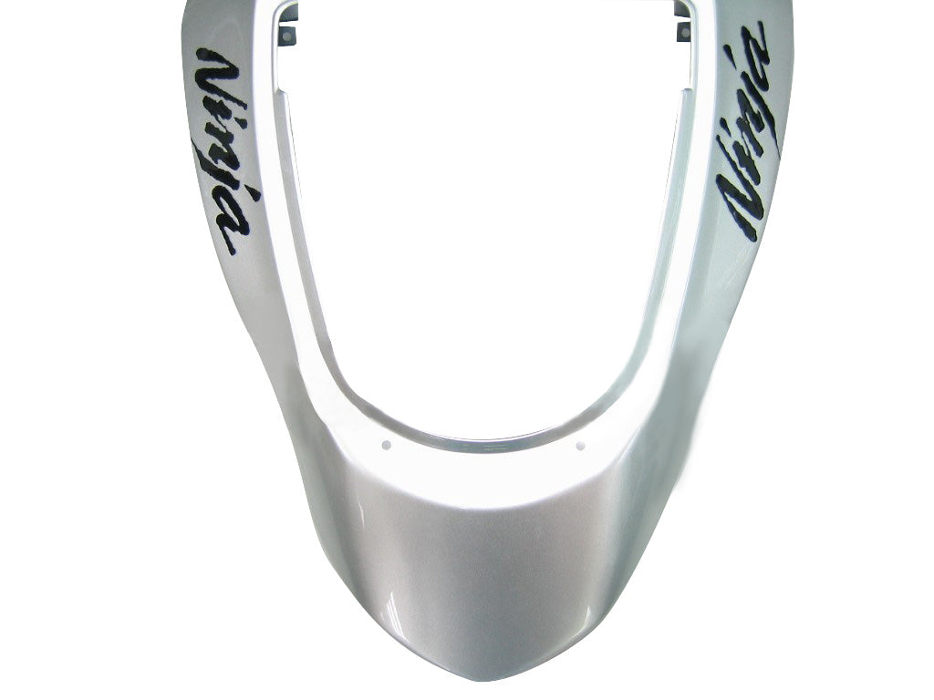 Carene 2003-2004 Kawasaki ZX6R 636 Silver & Blue Flame Ninja Racing Generico