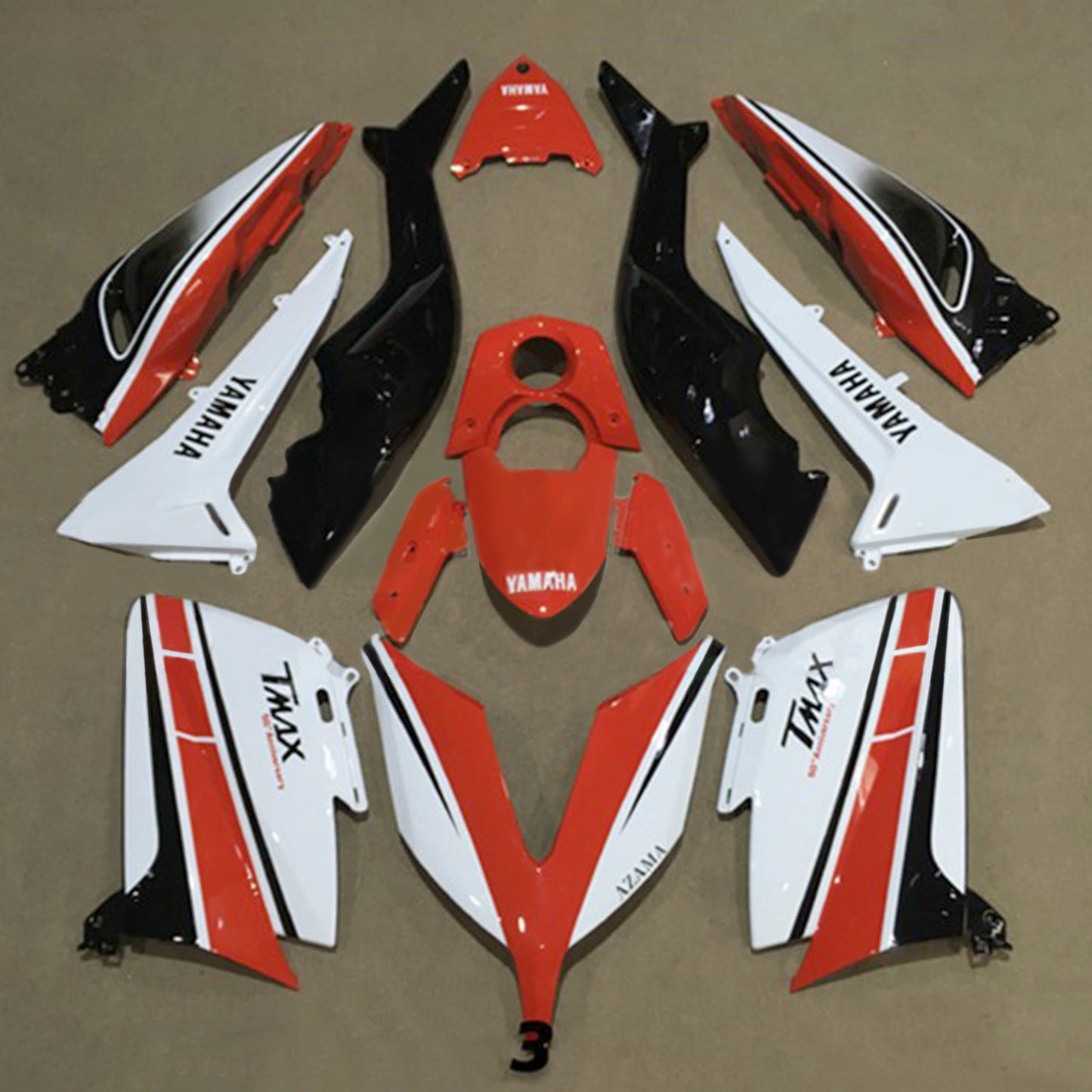 Amotopart Kit Carena Carrozzeria ABS per Yamaha T-Max TMAX530 2015-2016
